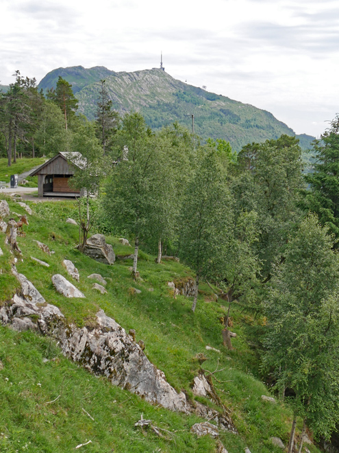 Scene on Trail Down Mount Fl&oslash;yen