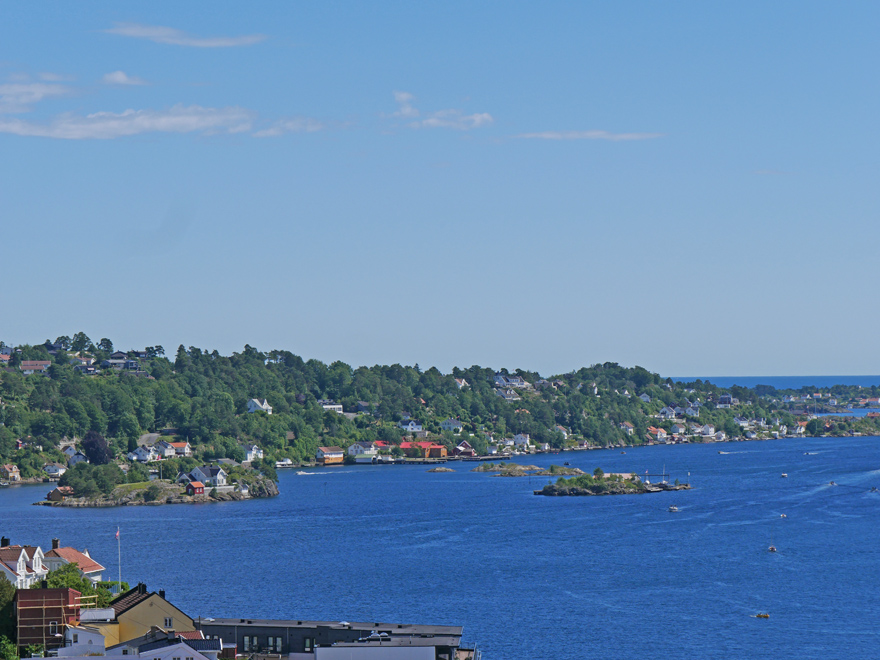 View of Arendal from top of Fl&oslash;yheia