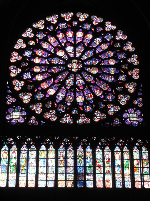 Interior View of Rose Window, Cath&eacute;drale Notre-Dame