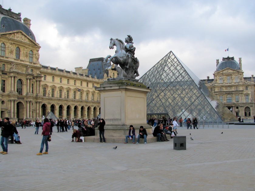 Statue of King Louis XIV in the Courtyard of Mus&eacute;e du Louvre