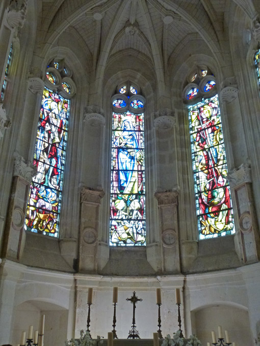Stained Glass in the Chapel at Ch&acirc;teau de Chenonceau