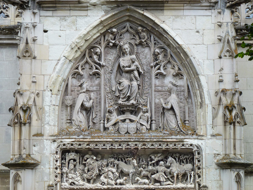 Carving at Entrance to The Saint Hubert Chapel at Ch&acirc;teau d'Amboise