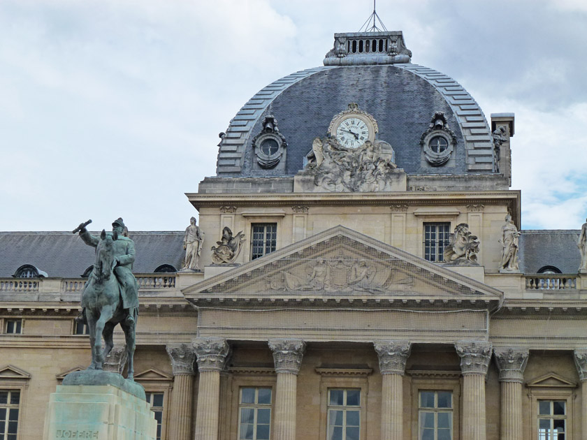 &Eacute;cole Militaire Fa&ccedil;ade and Statue of  Mar&eacute;chal Joseph Joffre