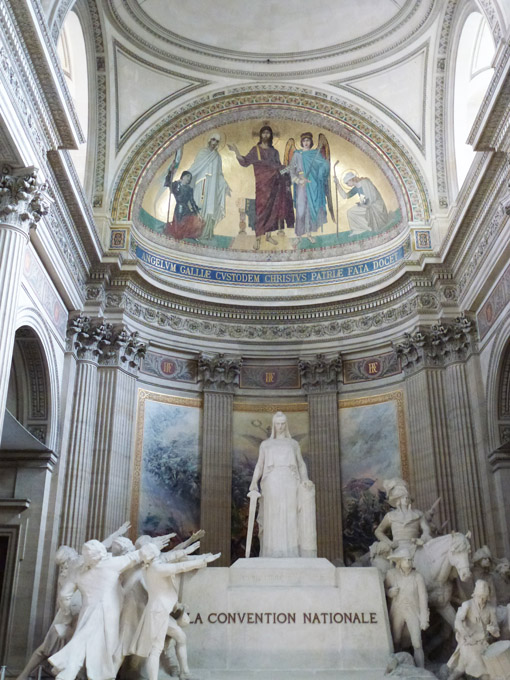 Statues and Ceiling Mural, le Panth&eacute;on