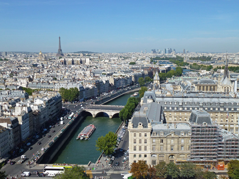 Mus&eacute;e du Louvre and River Seine from Cath&eacute;drale Notre-Dame