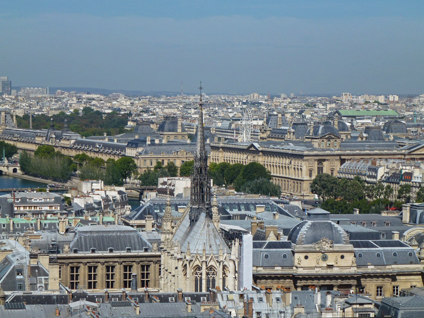 Palais de Justice and Sainte-Chapelle from Cath&eacute;drale Notre-Dame