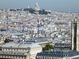 Montmartre and Sacre Coeur from Cath&eacute;drale Notre-Dame