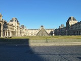 Mus&eacute;e du Louvre Courtyard and Pyramid