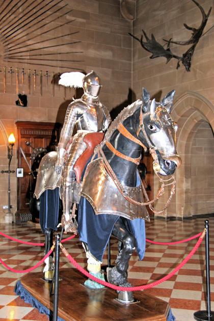 Armor Display in Warwick Castle Great Hall
