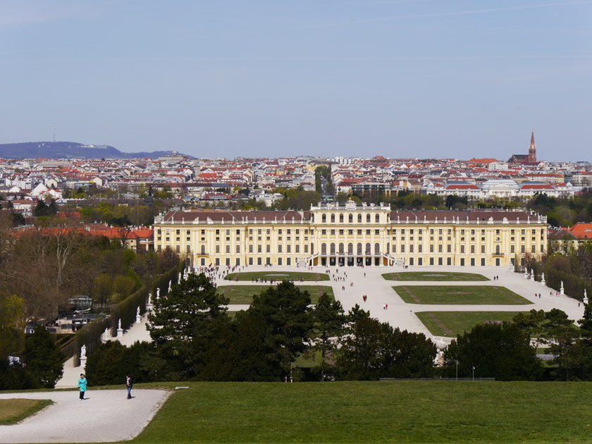 Vienna and Sch&ouml;nbrunn Palace from Gloriette